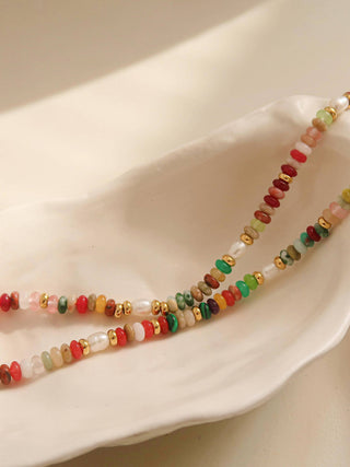 Sunny Non-Tarnish Boho Color Beaded Necklace-Necklaces-Flânerie by MAIQ-Summit Lane Boutique, Women's Apparel and Gifts located in Grand Rapids, MI