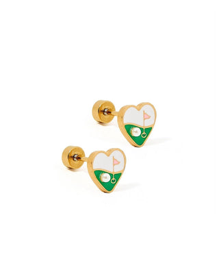 Screwback Stud Earrings - Golf Par-Tee-Earrings-LINNY CO-Summit Lane Boutique, Women's Apparel and Gifts located in Grand Rapids, MI