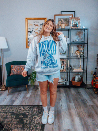 90's Vintage Detroit Football - FINAL SALE-Sweatshirt-The Clandestine Underground-Summit Lane Boutique, Women's Apparel and Gifts located in Grand Rapids, MI