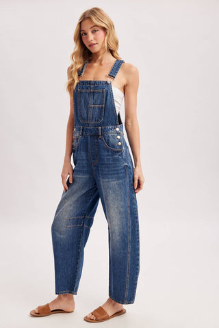 Harper Barrel Overalls-Jeans-Bluivy-Summit Lane Boutique, Women's Apparel and Gifts located in Grand Rapids, MI