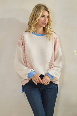 Britney Color Block Stripe Top-Long Sleeves-Tres Bien, Inc-Summit Lane Boutique, Women's Apparel and Gifts located in Grand Rapids, MI