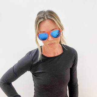 DASH MANGO Polarized Active Soft Rubber Aviator Sunglasses-Sunglasses-Kohv Eyewear-Summit Lane Boutique, Women's Apparel and Gifts located in Grand Rapids, MI