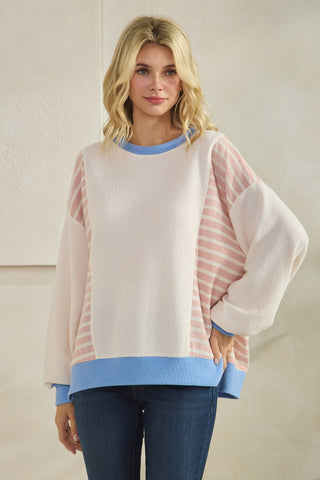 Britney Color Block Stripe Top-Long Sleeves-Tres Bien, Inc-Summit Lane Boutique, Women's Apparel and Gifts located in Grand Rapids, MI
