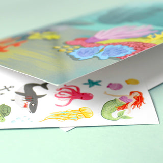 Sticker Scene Card - Under the Sea-Cards-Inklings Paperie-Summit Lane Boutique, Women's Apparel and Gifts located in Grand Rapids, MI