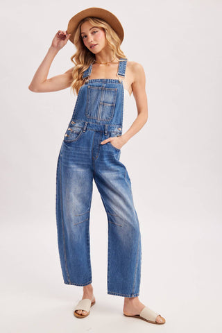 Harper Barrel Overalls-Jeans-Bluivy-Summit Lane Boutique, Women's Apparel and Gifts located in Grand Rapids, MI