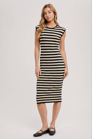 Ember Striped Dress-Dresses-Bluivy-Summit Lane Boutique, Women's Apparel and Gifts located in Grand Rapids, MI