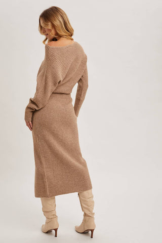 Rhapsody Slit Dress-Dresses-Bluivy-Summit Lane Boutique, Women's Apparel and Gifts located in Grand Rapids, MI