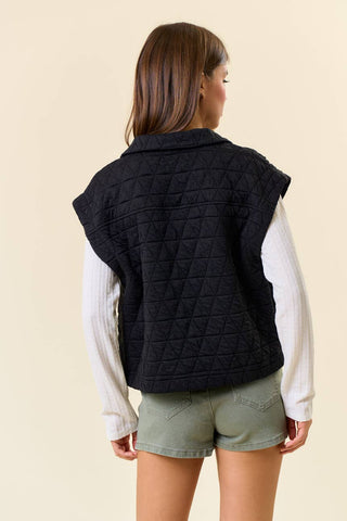 Charlie Quilted Vest-Vest-Doe and Rae-Summit Lane Boutique, Women's Apparel and Gifts located in Grand Rapids, MI