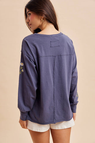 Kendall Embroidered Long Sleeve-pullover-In Loom-Summit Lane Boutique, Women's Apparel and Gifts located in Grand Rapids, MI