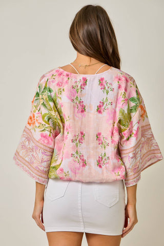 Magnolia Wrap Top-Short Sleeves-Mystree-Summit Lane Boutique, Women's Apparel and Gifts located in Grand Rapids, MI