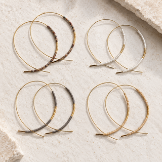 Norah Threader Hoop Earrings-Earrings-Lenny & Eva-Summit Lane Boutique, Women's Apparel and Gifts located in Grand Rapids, MI