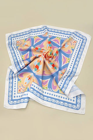 TRIBAL PRINT SILKY FEEL BANDANA SCARF-Scarves-JOSSLYN by wall to wall-Summit Lane Boutique, Women's Apparel and Gifts located in Grand Rapids, MI