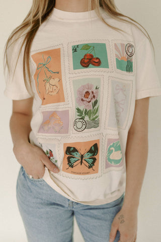 Stamps Graphic Tee-Graphic Tees-Whitney | Chaudoin Creations-Summit Lane Boutique, Women's Apparel and Gifts located in Grand Rapids, MI
