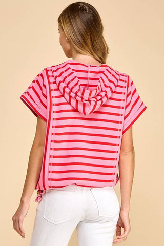 Harbor Stripe Pullover-Short Sleeves-TCEC-Summit Lane Boutique, Women's Apparel and Gifts located in Grand Rapids, MI
