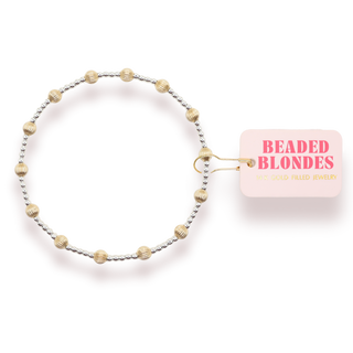 June Fluted in Silver with Gold-Bracelets-Beaded Blondes-Summit Lane Boutique, Women's Apparel and Gifts located in Grand Rapids, MI