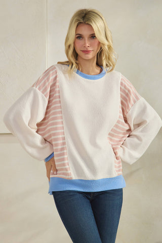 Britney Color Block Stripe Top-Long Sleeves-Tres Bien, Inc-Summit Lane Boutique, Women's Apparel and Gifts located in Grand Rapids, MI