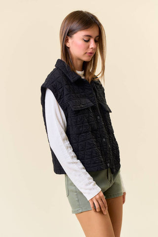 Charlie Quilted Vest-Vest-Doe and Rae-Summit Lane Boutique, Women's Apparel and Gifts located in Grand Rapids, MI
