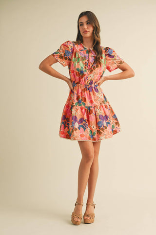 Lennon Tiered Mini Dress-Dresses-&MERCI-Summit Lane Boutique, Women's Apparel and Gifts located in Grand Rapids, MI