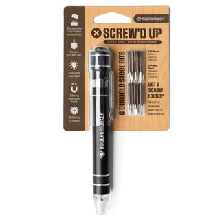 Modern Monkey® Screw’d Up 6-in-1 Mini LED Screwdriver-Tool Sets-DM Merchandising-Summit Lane Boutique, Women's Apparel and Gifts located in Grand Rapids, MI