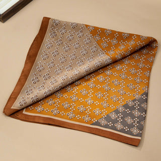 Geometric Tile Motif Color-Block Silky Scarf-Scarves-JOSSLYN by wall to wall-Summit Lane Boutique, Women's Apparel and Gifts located in Grand Rapids, MI