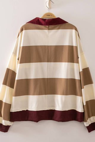 The Varsity Stripe Pullover-pullover-VERY J-Summit Lane Boutique, Women's Apparel and Gifts located in Grand Rapids, MI