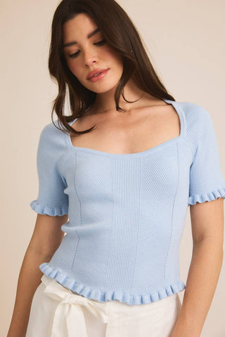 Teresa Square Neck Top-Short Sleeves-GILLI-Summit Lane Boutique, Women's Apparel and Gifts located in Grand Rapids, MI