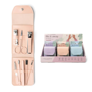 Lemon Lavender File It Away Nail Care Kit-Manicure Sets-DM Merchandising-Summit Lane Boutique, Women's Apparel and Gifts located in Grand Rapids, MI