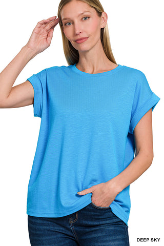 Carlie Slub Tee-Short Sleeves-Zenana-Summit Lane Boutique, Women's Apparel and Gifts located in Grand Rapids, MI