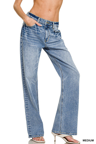 Sutton Wide Leg Jeans-Jeans-Zenana-Summit Lane Boutique, Women's Apparel and Gifts located in Grand Rapids, MI