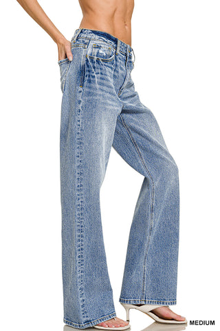 Sutton Wide Leg Jeans-Jeans-Zenana-Summit Lane Boutique, Women's Apparel and Gifts located in Grand Rapids, MI