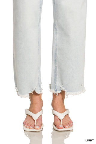The Roxy Raw Hem Straight Jeans