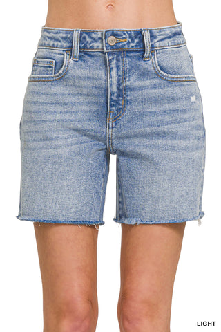 Presley Denim Shorts-Shorts-Zenana-Summit Lane Boutique, Women's Apparel and Gifts located in Grand Rapids, MI