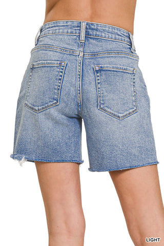 Presley Denim Shorts-Shorts-Zenana-Summit Lane Boutique, Women's Apparel and Gifts located in Grand Rapids, MI