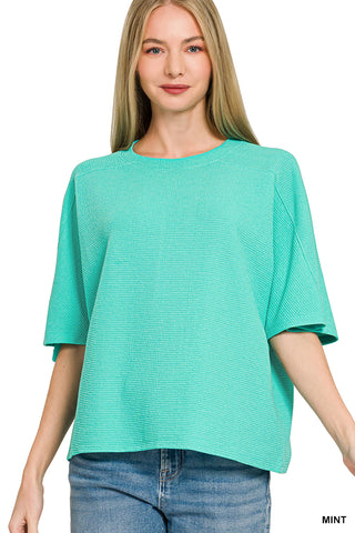 Ruthie Top-Short Sleeves-Zenana-Summit Lane Boutique, Women's Apparel and Gifts located in Grand Rapids, MI
