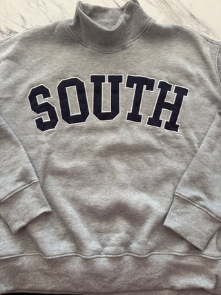 SOUTH Mock Neck Sweatshirt-Sweatshirt-EmberLoom-Summit Lane Boutique, Women's Apparel and Gifts located in Grand Rapids, MI