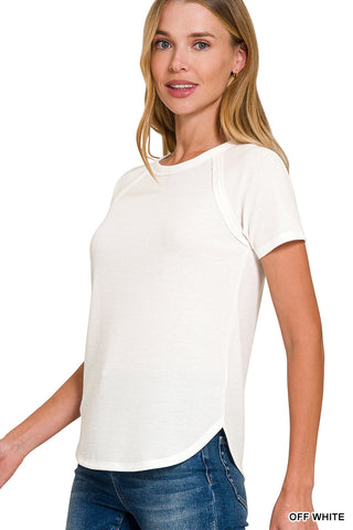Scout Textured Tee-Short Sleeves-Zenana-Summit Lane Boutique, Women's Apparel and Gifts located in Grand Rapids, MI