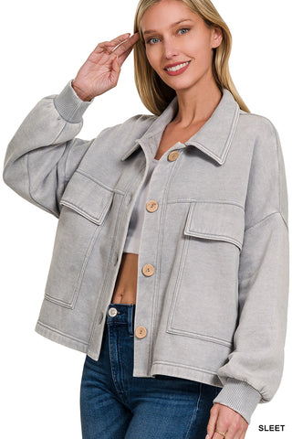 Oaklynn Shacket-Jackets-Zenana-Summit Lane Boutique, Women's Apparel and Gifts located in Grand Rapids, MI