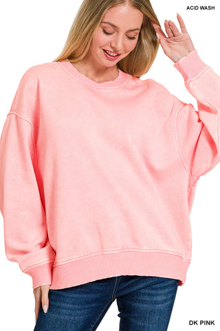 Lettie Oversized Pullover-Sweatshirt-Zenana-Summit Lane Boutique, Women's Apparel and Gifts located in Grand Rapids, MI