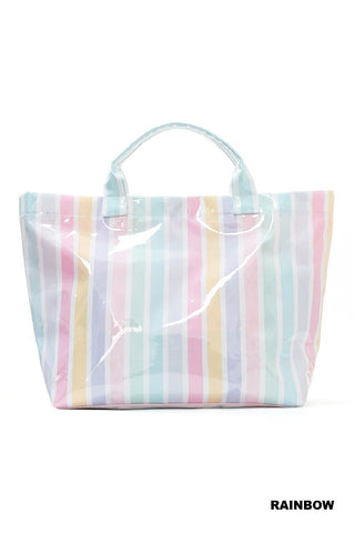 The Boardwalk Stripe Tote-Tote Bag-Zenana-Summit Lane Boutique, Women's Apparel and Gifts located in Grand Rapids, MI