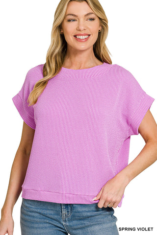 Gracie Top-Short Sleeves-Zenana-Summit Lane Boutique, Women's Apparel and Gifts located in Grand Rapids, MI