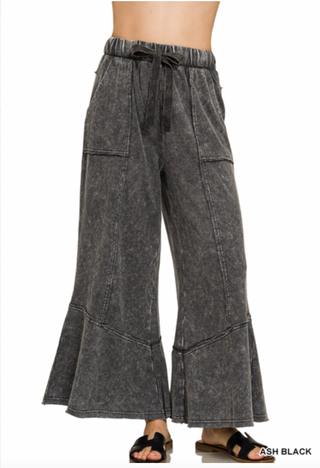 Sloane Mineral Flare Pants-Lounge Pants-Zenana-Summit Lane Boutique, Women's Apparel and Gifts located in Grand Rapids, MI
