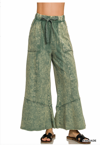 Sloane Mineral Flare Pants-Lounge Pants-Zenana-Summit Lane Boutique, Women's Apparel and Gifts located in Grand Rapids, MI
