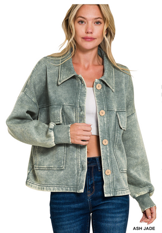 Oaklynn Shacket-Jackets-Zenana-Summit Lane Boutique, Women's Apparel and Gifts located in Grand Rapids, MI