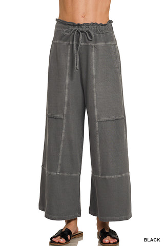 The Weekender Cropped Wide Leg-Lounge Pants-Zenana-Summit Lane Boutique, Women's Apparel and Gifts located in Grand Rapids, MI