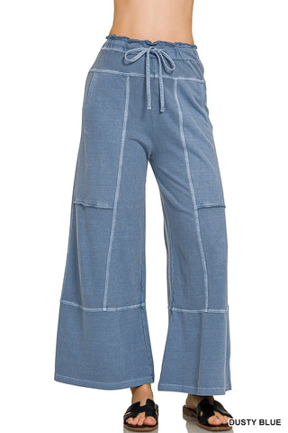 The Weekender Cropped Wide Leg-Lounge Pants-Zenana-Summit Lane Boutique, Women's Apparel and Gifts located in Grand Rapids, MI