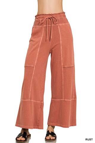 The Weekender Cropped Wide Leg-Lounge Pants-Zenana-Summit Lane Boutique, Women's Apparel and Gifts located in Grand Rapids, MI