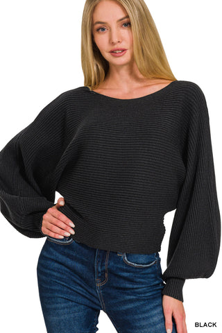 Cameron Boatneck Sweater-Sweaters-Zenana-Summit Lane Boutique, Women's Apparel and Gifts located in Grand Rapids, MI