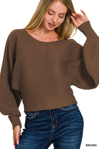 Cameron Boatneck Sweater-Sweaters-Zenana-Summit Lane Boutique, Women's Apparel and Gifts located in Grand Rapids, MI