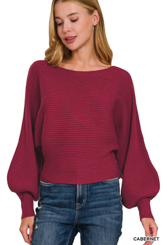 Cameron Boatneck Sweater-Sweaters-Zenana-Summit Lane Boutique, Women's Apparel and Gifts located in Grand Rapids, MI