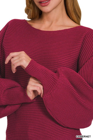 Cameron Boatneck Sweater-Sweaters-Zenana-Summit Lane Boutique, Women's Apparel and Gifts located in Grand Rapids, MI